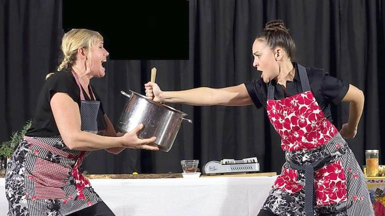 ‘Building Up’ is the word as DVAA’s Salon Series returns “Stone Soup Cooking Class, written and performed by Tannis Kowalchuk and Jess Beveridge, March 19 (Photo provided)
