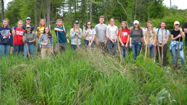 High Point class collaborates in tree planting High Point class collaborates in tree planting