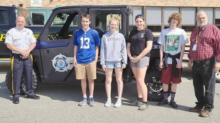 From left: Sheriff Strada, Aidan Gagg, Courtney Breur, Gabrielle Singer, Kurt Hughes, Mr. Styles (Photo provided)