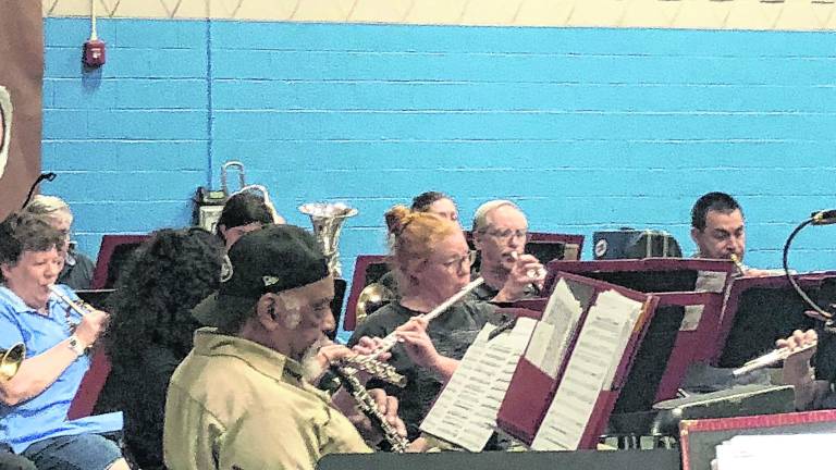 The Franklin Band rehearses at Franklin Borough School.