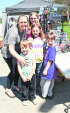 Kiersten, Everett, Maddie, Evangeline and Oliver Moses, all of Vernon, pose for a photo.