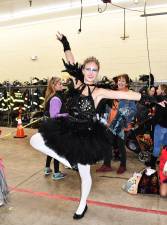 Marina McDonnell of Branchville is shown wearing a Black Swan costume.