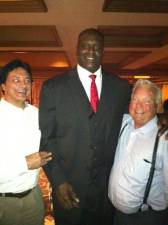From left, Michael Ferrara, Shaquille O’Neal and Jim Moore in 2015. (Photos provided)