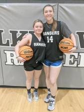 Trinity Hartung, left, and Erin Anderson are captains of the Wallkill Valley Regional High School girls basketball team. (Photos provided)