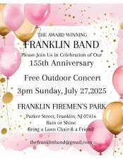 Franklin Band concert Sunday