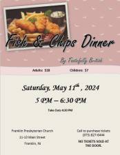 Fish &amp; Chips Dinner will be Saturday