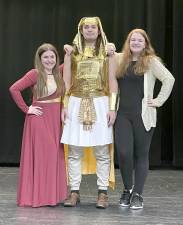 From left: Cassandra Barckett of Pompton Lakes, Jake Jackson of Washington, and Julia Kadar of Sparta star in North Star Theater Company’s production of “Joseph and the Amazing Technicolor Dreamcoat” (Photo: Linda Kadar, North Star Theater Company)