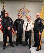 From left are Lt. Bennett Milnor, Lt. Kieran McMorrow, Sheriff Michael Strada and Sgt. Joseph Cahill. (Photo provided)