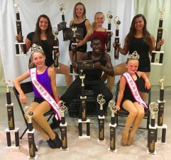 All overall high score soloists and senior duo. Cynthia Huhn, Sydney Hill, Ava Berner, Mackenzie Skounakis, Makayla Snyder, Reese Decker, Kyleigh Doyle