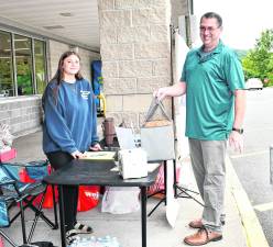 Joe Hendershot drops off a donation.