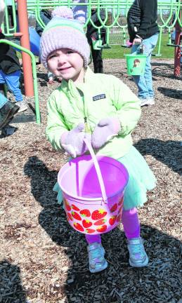 Abigail Haggerty of Hardyston holds a strawberry basket.