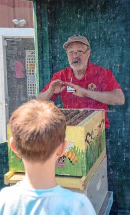 <b>Bee exhibit Saturday, Aug. 2. (Photo by Nancy Madacsi)</b>