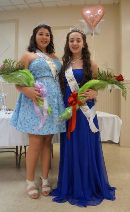 Junior Miss Ogdensburg 2015, left, Chloe Bavaro, is shown with Miss Ogdensburg 2015 Brianna Inglima.