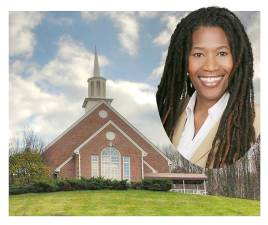Unity of Sussex Church in Lafayette; inset: The Rev. Shea Maultsby, also known as Peaceful Praise (Photos provided)