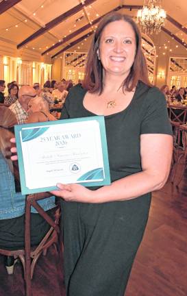 Michelle Newsome of Hardyston won a 25-year award.