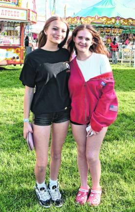 Nola Brown and Riley Bottiglierie, both of Franklin, pose for a photo.