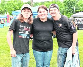 Vincenzo and AnnaMaria Formica of Franklin pose for a photo with Shane Crane of Ogdensburg.