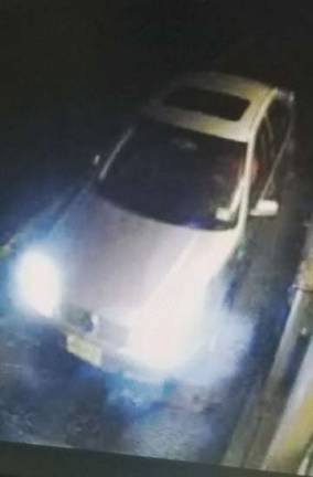 This photo provided by Franklin Borough Police shows the vehicle the suspect is accused of driving.