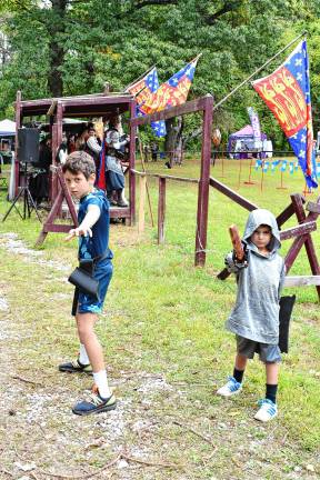 George and James Fliegel of Sparta are ready for action.