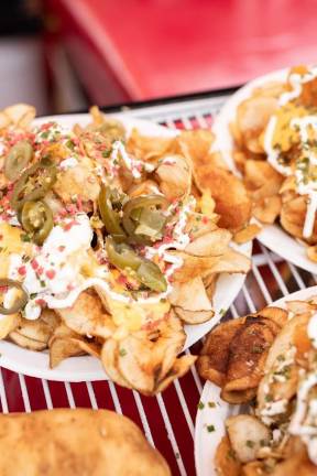 Ribbon chips loaded with toppings. (Photo by MVanek Photography)