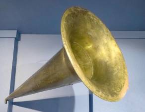 A Thomas Alva Edison phonograph horn at the Van Kirk Homestead Museum (Photo provided)