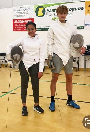Mila J. Valentin and Allen Trudnos participate in The National Fencing Alliance Club of Sussex County out of the Sparta PAL. Provided photo.