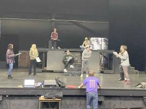Students prepare for the upcoming showcase of visual and performing arts at Sussex County Community College.