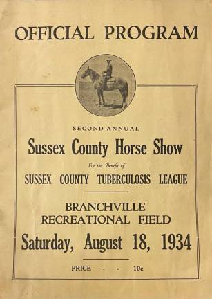 The 1934 Sussex County Horse Show program.