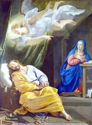 “The Dream of St. Joseph” by Philippe de Champaigne (1643)