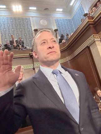 Rep. Josh Gottheimer, D-5, is sworn in for his fourth term in Congress on Saturday, Jan. 7. (Photo provided)