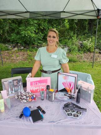 Beth Weite was representing Mary Kay beauty and skin care products.