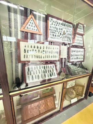 <b>Current display of Native American artifacts at Sterling Hill Mining Museum. </b>