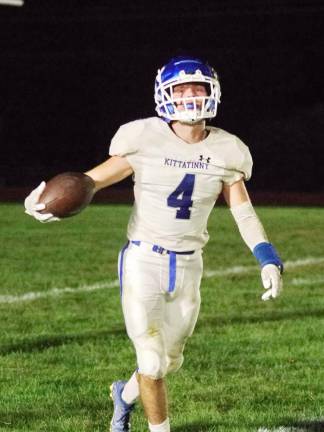 Kittatinny running back Jacob Savage was unable to reach the end zone during the contest.