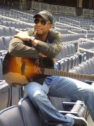 Photo courtesy Steve Fortunato Bernie Williams is shown at Yankee Stadium.