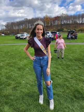 Miss Hardyston Kayla Van Ginneken attended the event at Wheatsworth Field.