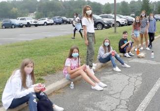 Students relaxing at recess (Photo provided)