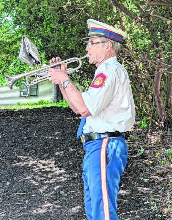John Bailey, a member of the Franklin Band has played taps at local Memorial Day ceremonies.