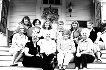 The new officers are pictured from left: (back row) Bonnie Matthews - Regent, Joanne Cosh - Vice Regent, Arlene Blazier - Treasurer, Betty Manzi - Assistant Treasurer, Kathy Weakland - Librarian and Ashley Ziccardi - Registrar. (front row) Allyn Perry - Corresponding Secretary, Lisaann Permunian - Historian, Connie Fadden - Chaplin, Renee Alford - Recording Secretary and Judy Smith - Curator.