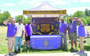 <b>Kappa Nu Nu chapter pose for a photo.</b>