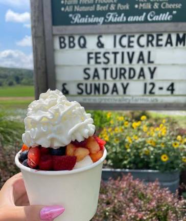 Local ice cream from Green Valley Farms. (Photo provided)