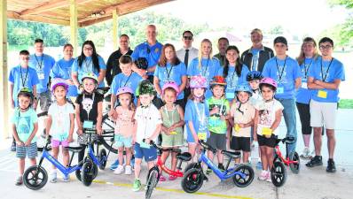 Participants in Hardyston's Safety Town pose for a group photo.