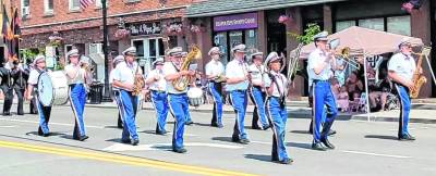 The Franklin Band wins second place in the Port Jervis, N.Y., Inspection Day parade.