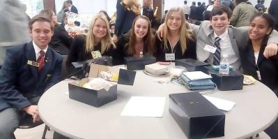 Wallkill Valley Regional High School FBLA members attended the 2019 New Jersey FBLA Fall Leadership Conference on October28 at Kean University in Union. Pictured left to right: John Spadora, Danielle Fetzner, Riley Cunniffe, Katie Vanderwiele, Ricky Limon, and Annalisa Caldera.