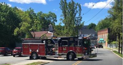 The Franklin Volunteer Fire Department backs a firetruck into the lot across from the library for a Touch a Truck event. It was hosted by the Franklin branch of the Sussex County Library System on May 6. (Photo provided)
