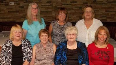 The GFWC Vernon Township Woman's Club, which serves the community through charitable and philanthropic activities, recently held its installation ceremony to induct a new Executive Board for the 2018-20 term. The club operates under the auspices of the General Federation of Women's Clubs (GFWC), an international organization dedicated to enhancing the lives of others through volunteer service. The new officers are (front row, from left, First Vice President Maria Dorsey, Treasurer Judy Filippini, President Lois Marples and Immediate Past President/Federation Secretary Lisa Mills. Back row: Recording Secretary Elaine Hossfield, Second Vice President Linda Fuehrer and Corresponding Secretary Karen Chapin. For information about the club, visit VTWC.org.