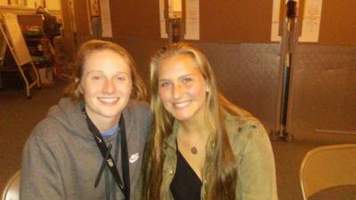 Erin Scott, left, new student liaison, with current student liaison Bayleigh Takacs Photos courtesy of SEF