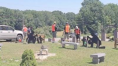 Veterans cemetery gets TLC from Rotarians and Boy Scouts