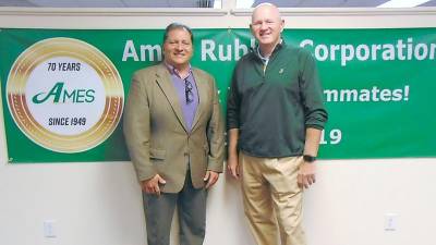 Dominic J. Carbone, Ph.D., Dean of Program Advancement and New/Strategic Initiatives, SCCC and Charles Roberts, President and CEO, Ames Rubber Corp.