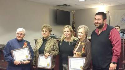 Allison Littell-McHose, center, has announced that she will retire as Franklin Borough Business Administrator in July.