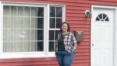 Michele Elmers (pictured) and her family are finishing work on Rebecca’s Homestead (Photo by Janet Redyke)